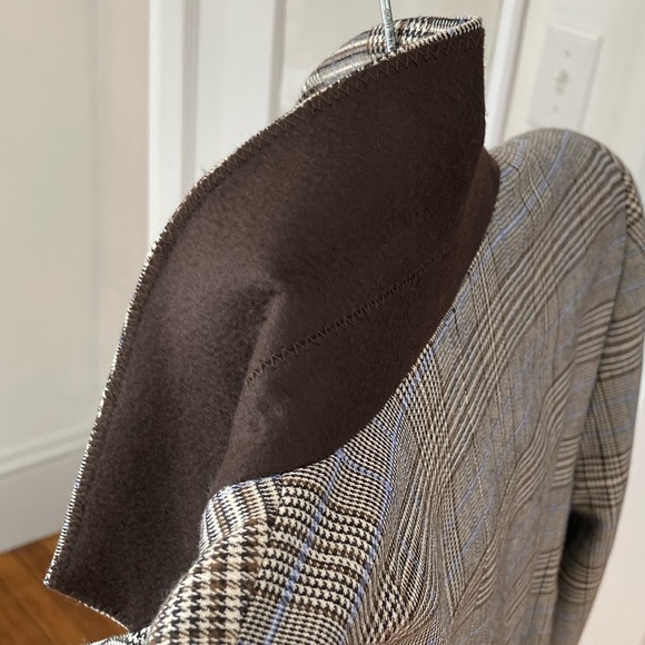 Madewell Italian Wool Fabric Houndstooth Plaid Blazer w/Contrast Felted Collar - Picture 4 of 16
